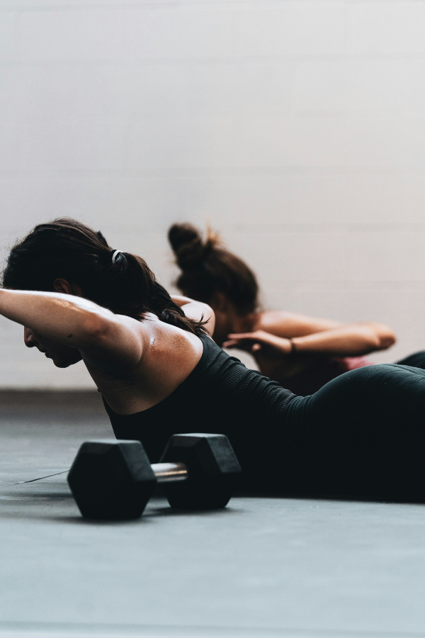 women warming up for crossfit workout