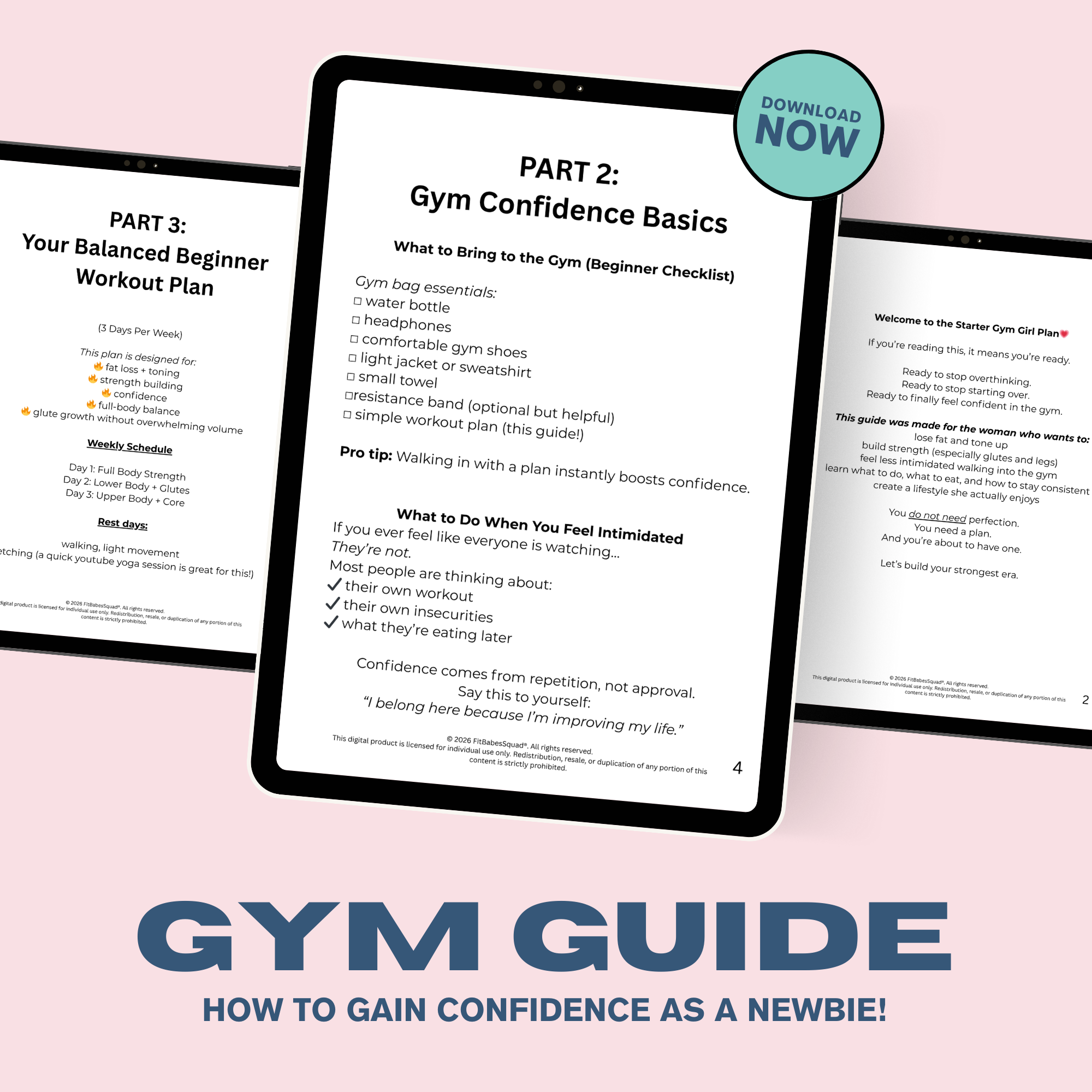 beginner gym girl guide